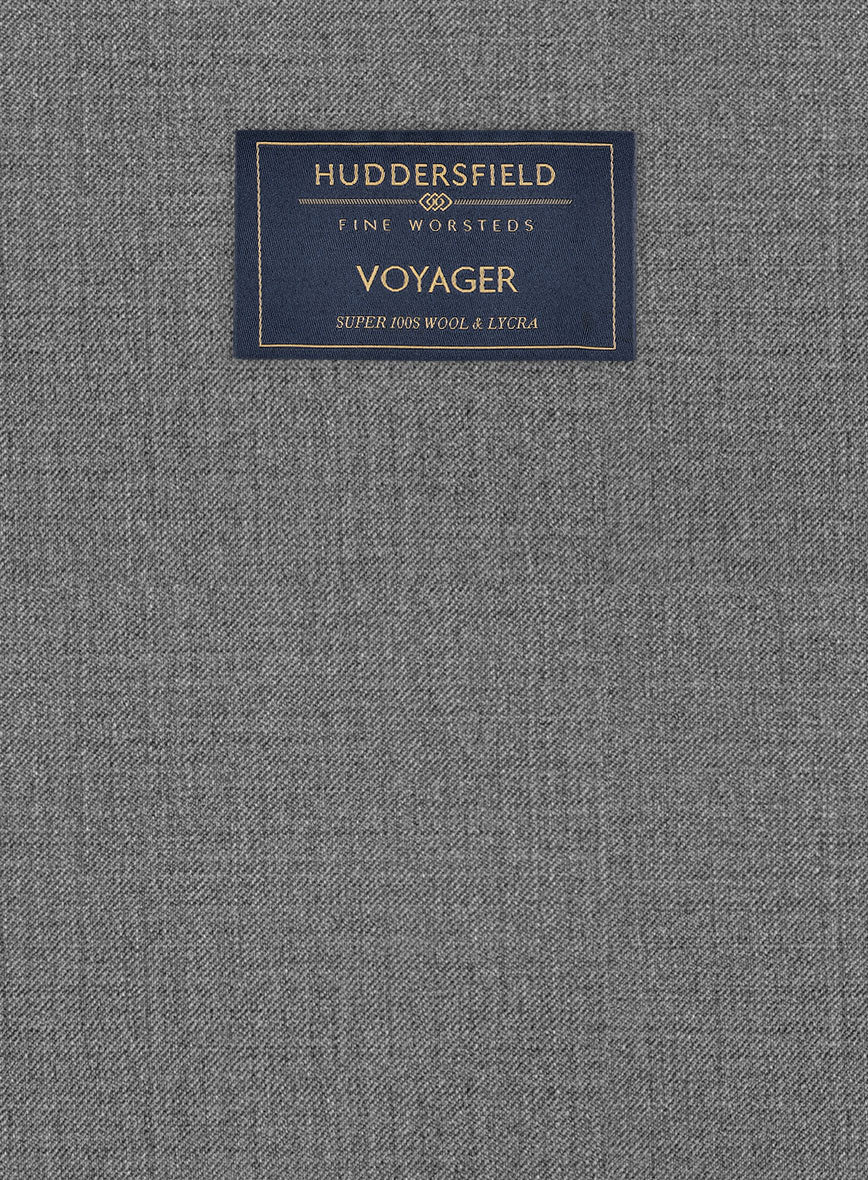 Huddersfield Stretch Gray Wool Suit - Image 7