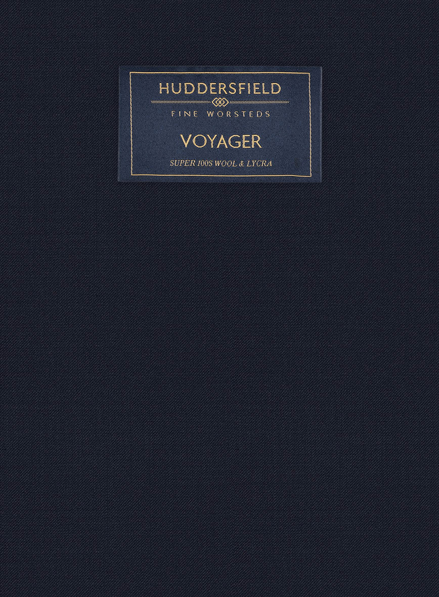 Huddersfield Stretch Island Blue Wool Jacket - Image 3
