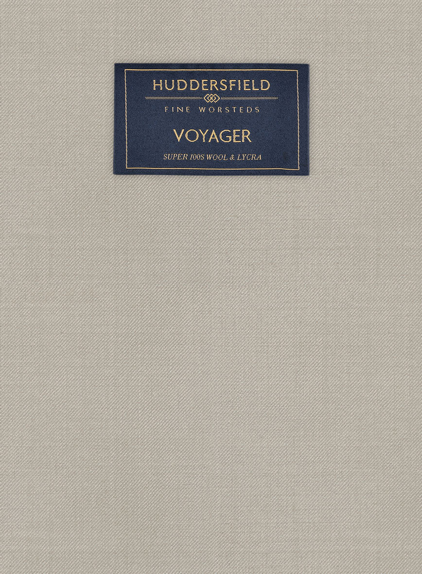 Huddersfield Stretch Muted Beige Wool Suit - Image 7