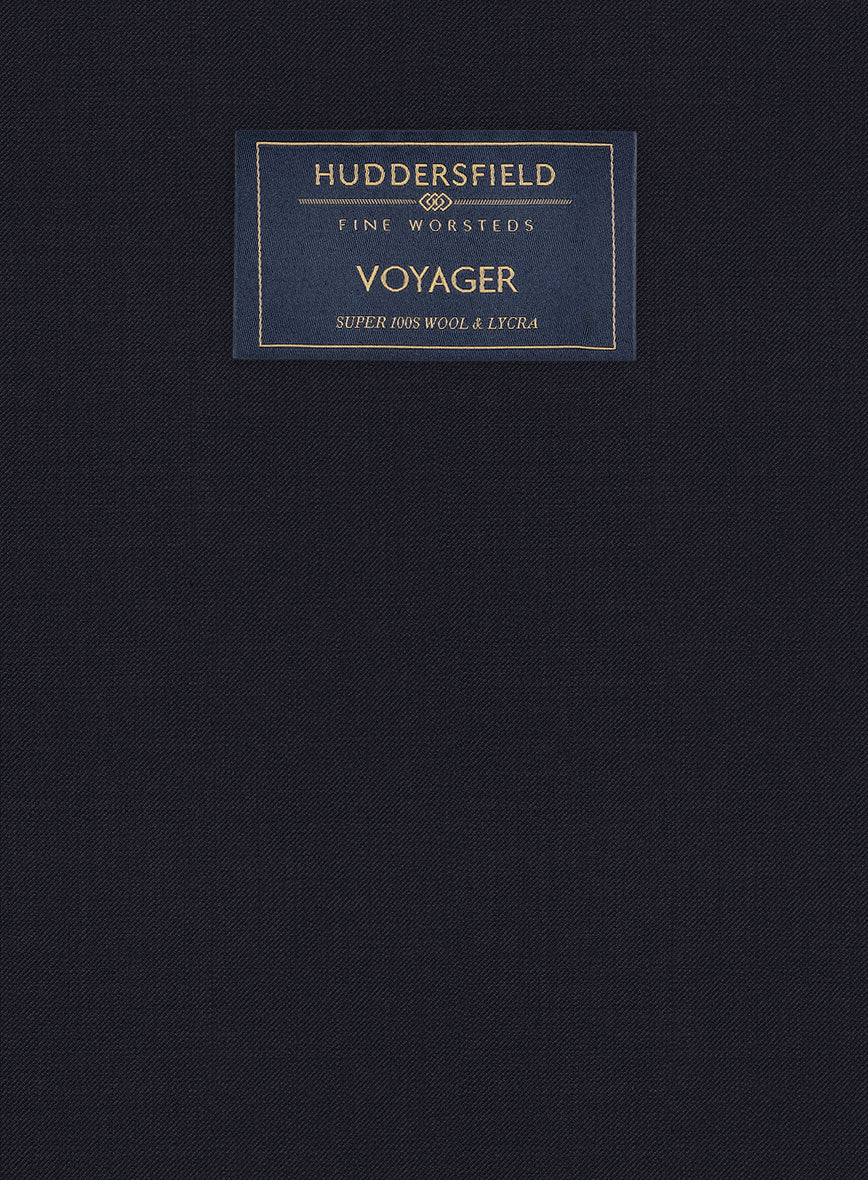 Huddersfield Stretch Navy Blue Wool Jacket - Image 3