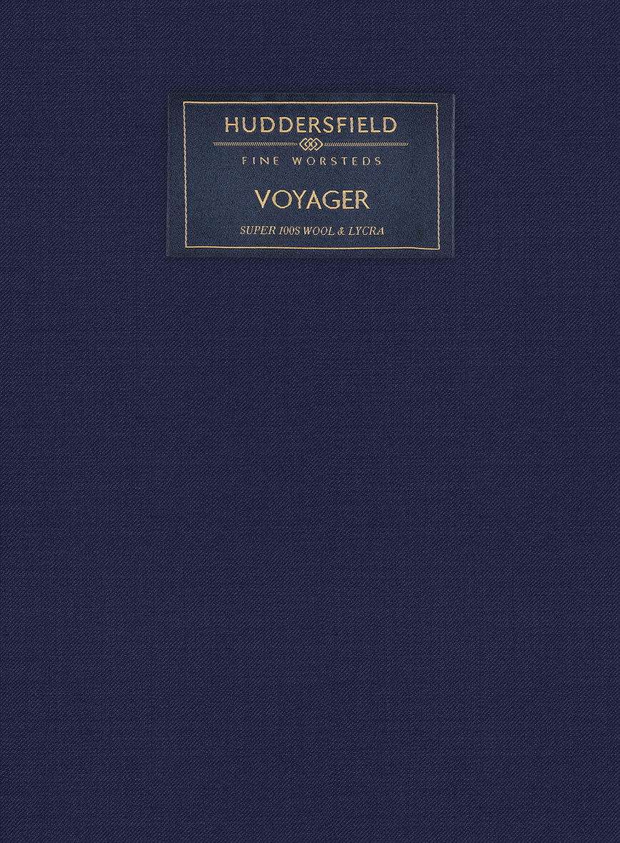 Huddersfield Stretch Persian Blue Wool Pants - Image 3