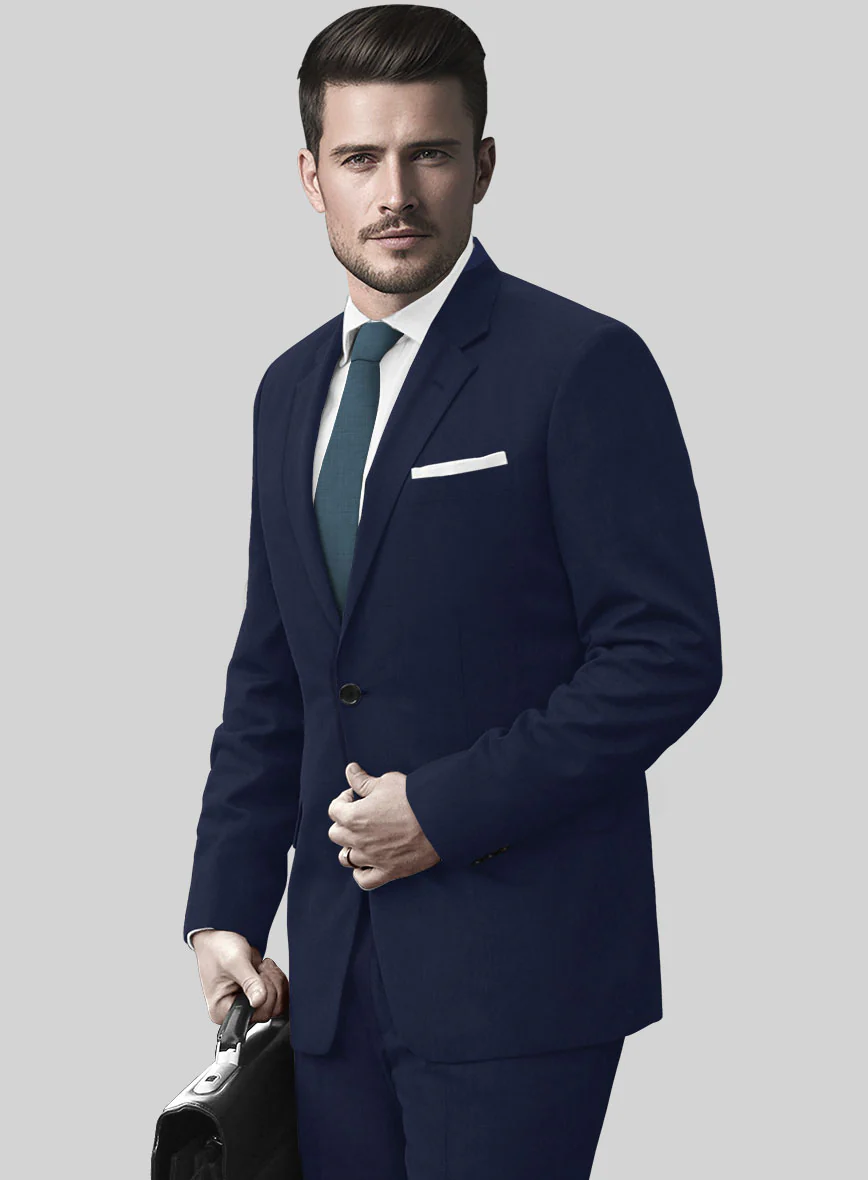 Huddersfield Stretch Persian Blue Wool  Suit - Image 4