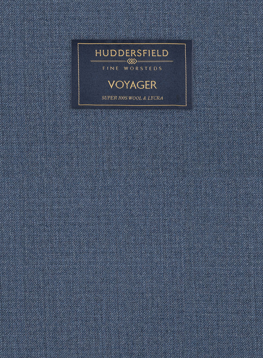 Huddersfield Stretch Slate Blue Wool Suit - Image 7