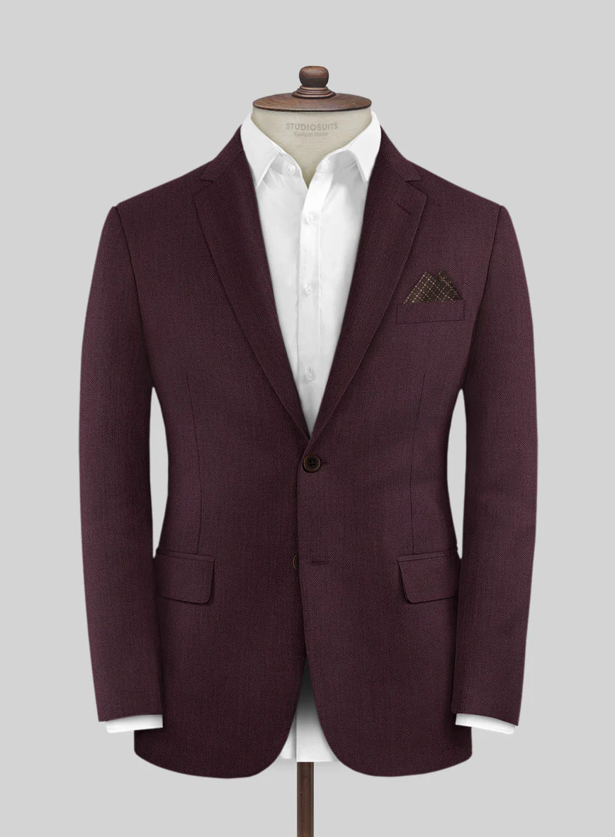 Huddersfield Stretch Wine Wool Jacket