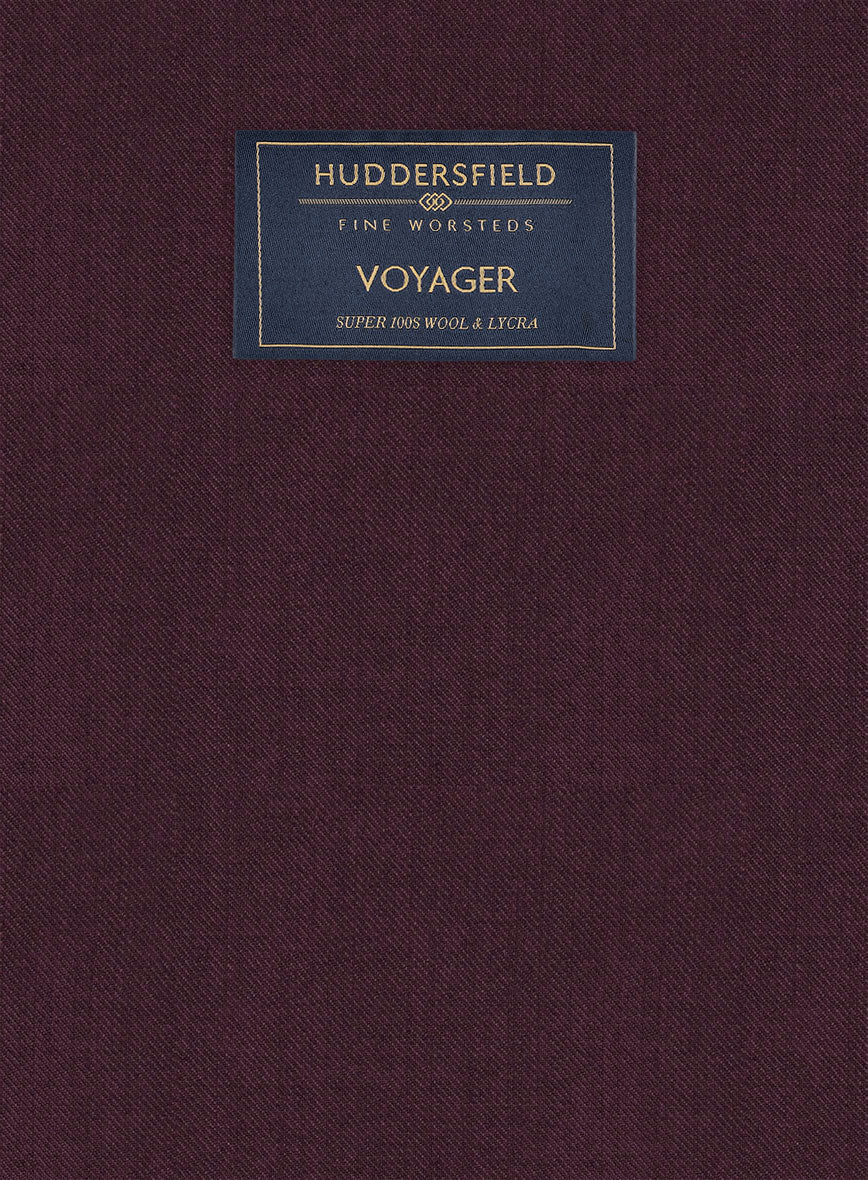 Huddersfield Stretch Wine Wool Jacket - Image 3