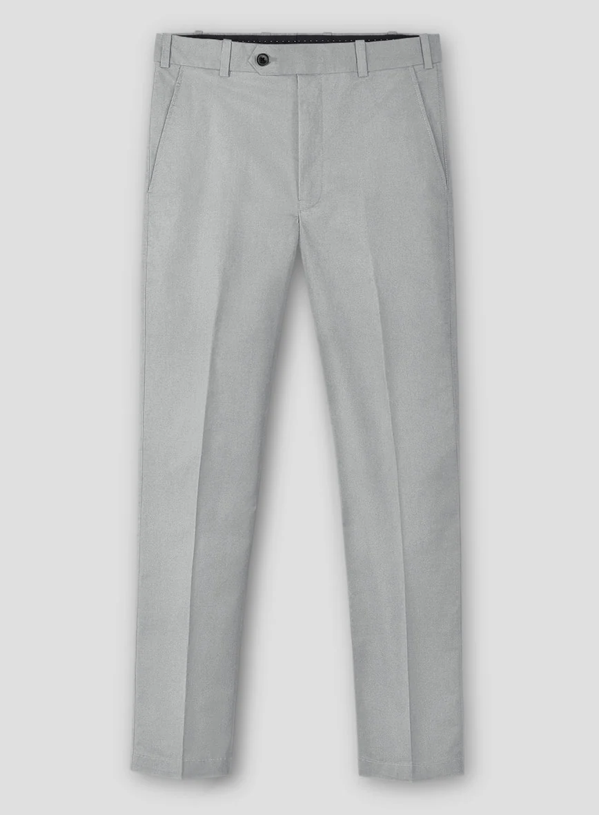Ice Gray Cotton Power Stretch Chino Suit - Image 4