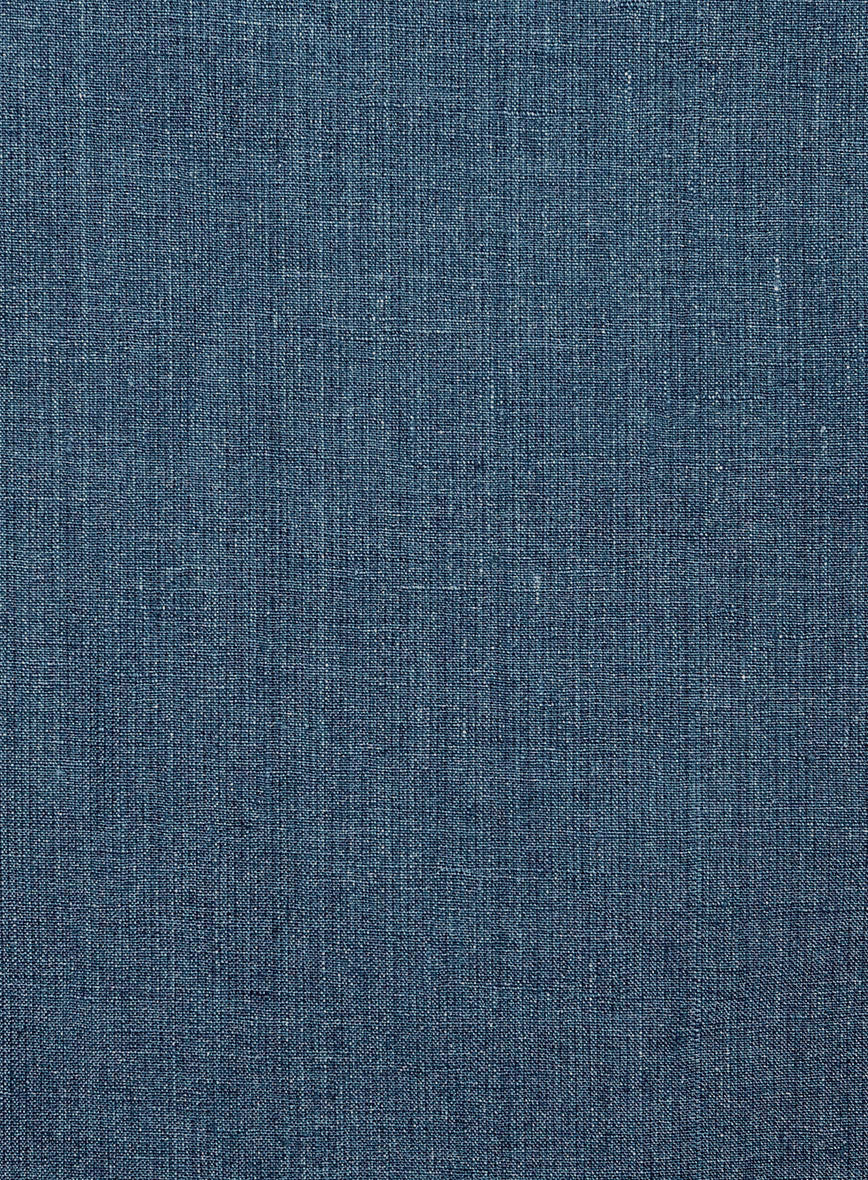 Indigo Blue Linen Jacket - Image 3