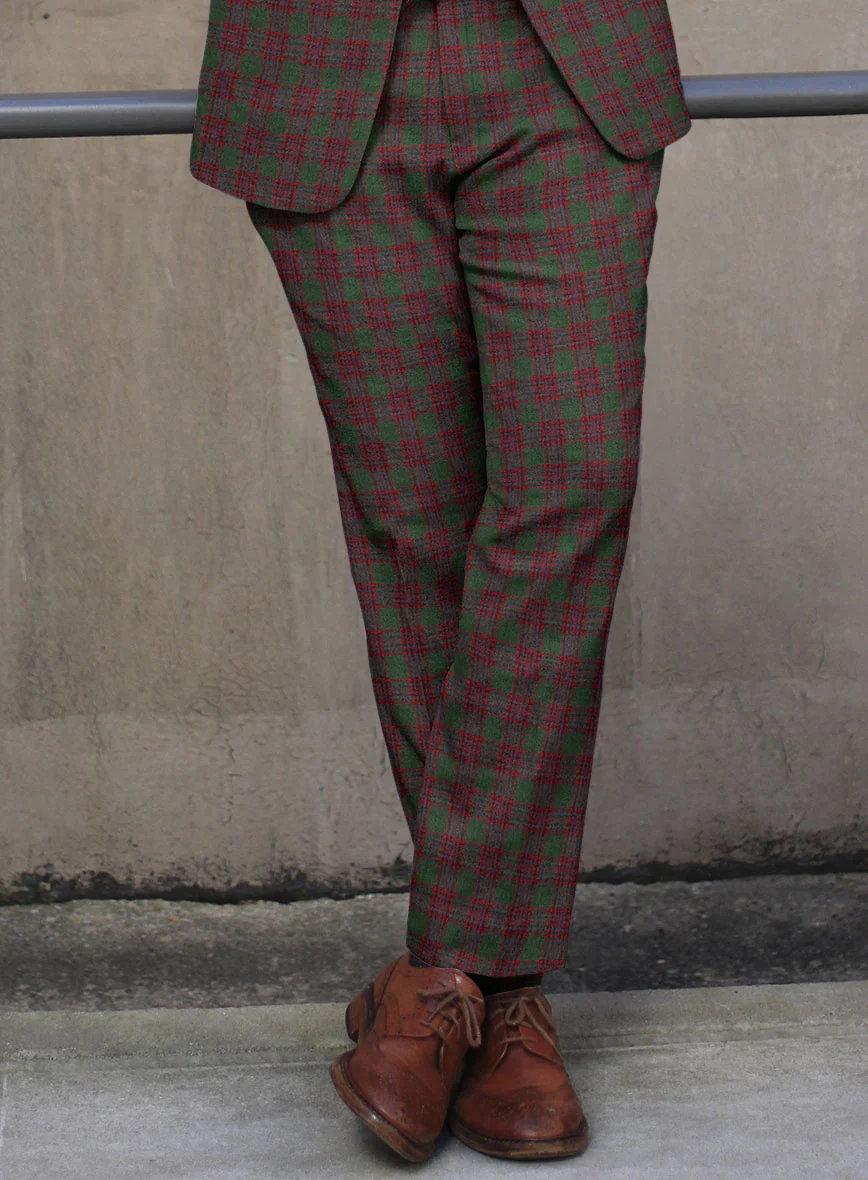 Italian Antio Checks Tweed Pants - Image 2