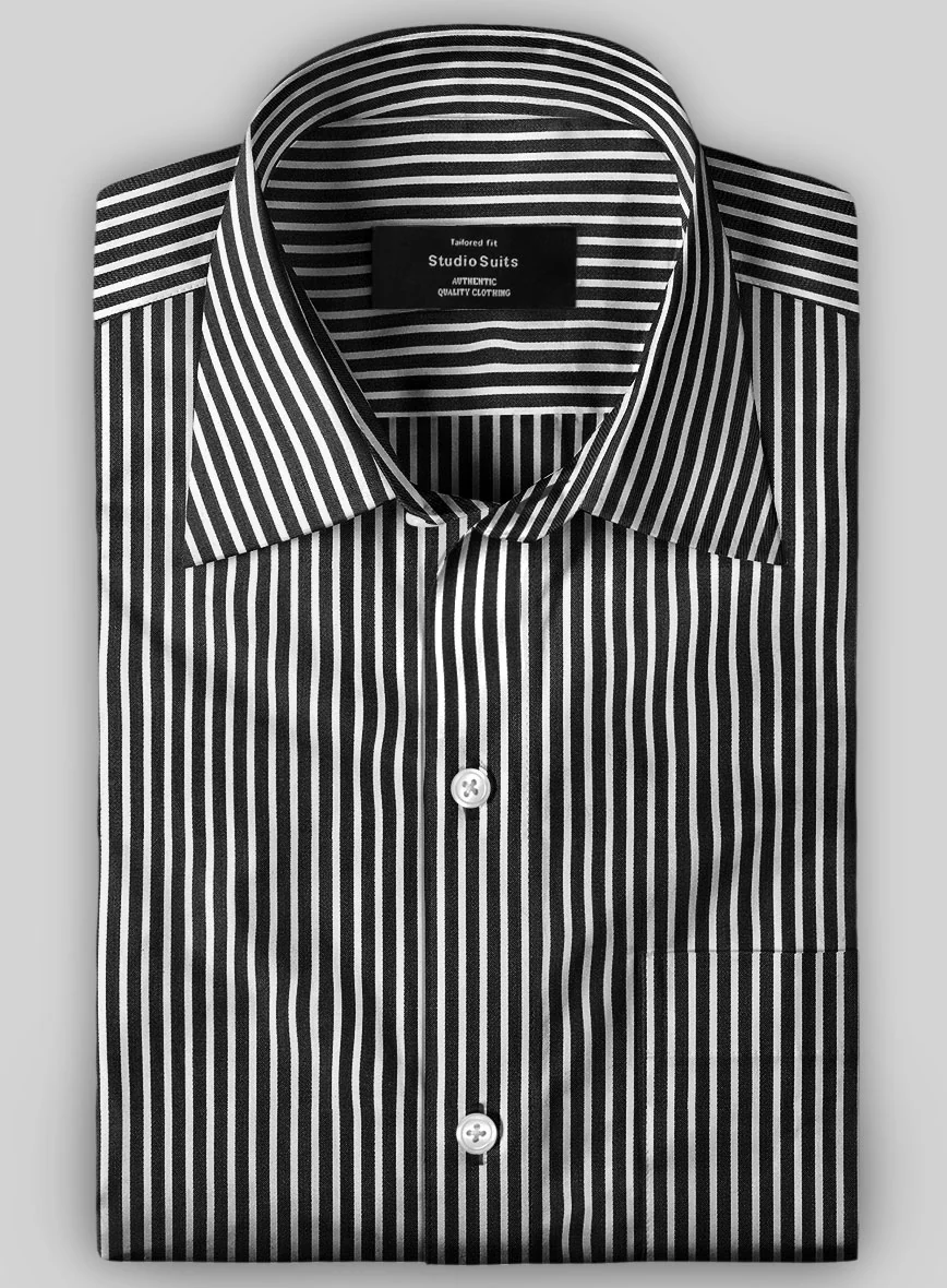Italian Black Stripe Shirt