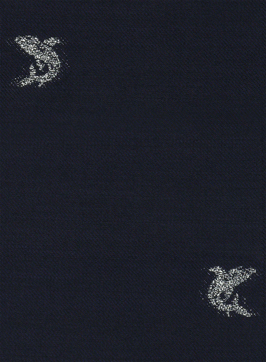 Italian Blue Fish Wool Suit - Image 4