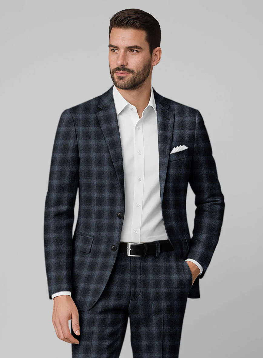 Italian Bluewood Check Tweed Jacket - Image 2