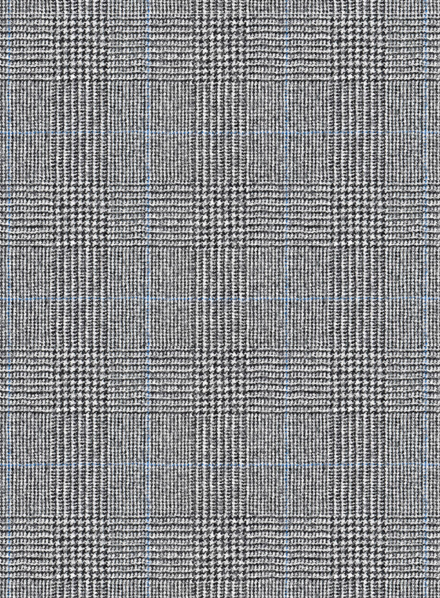 Italian Burta Gray Glen Flannel Suit - Image 7