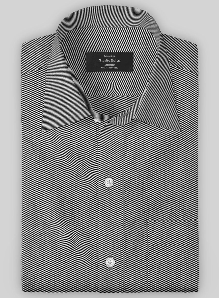Italian Cavalry Twill Black Shirt