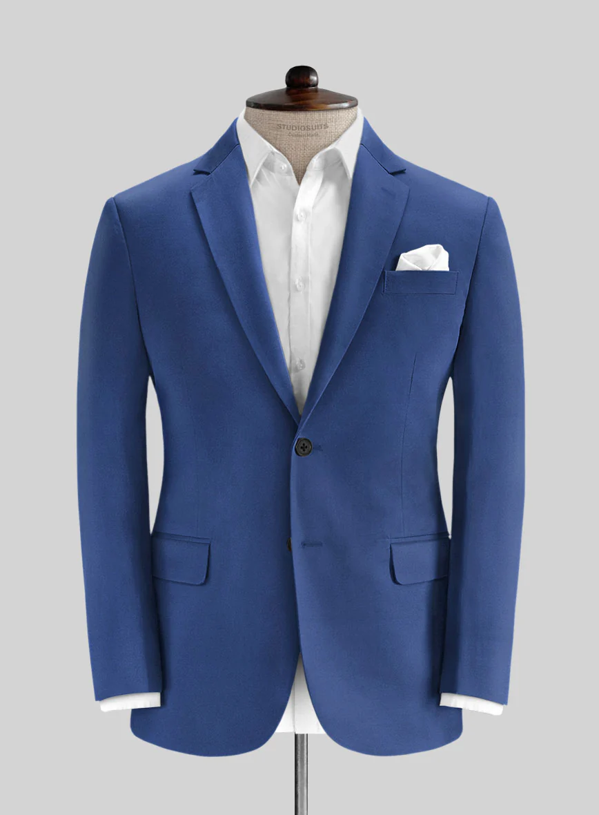 Italian Cobalt Blue Cotton Jacket