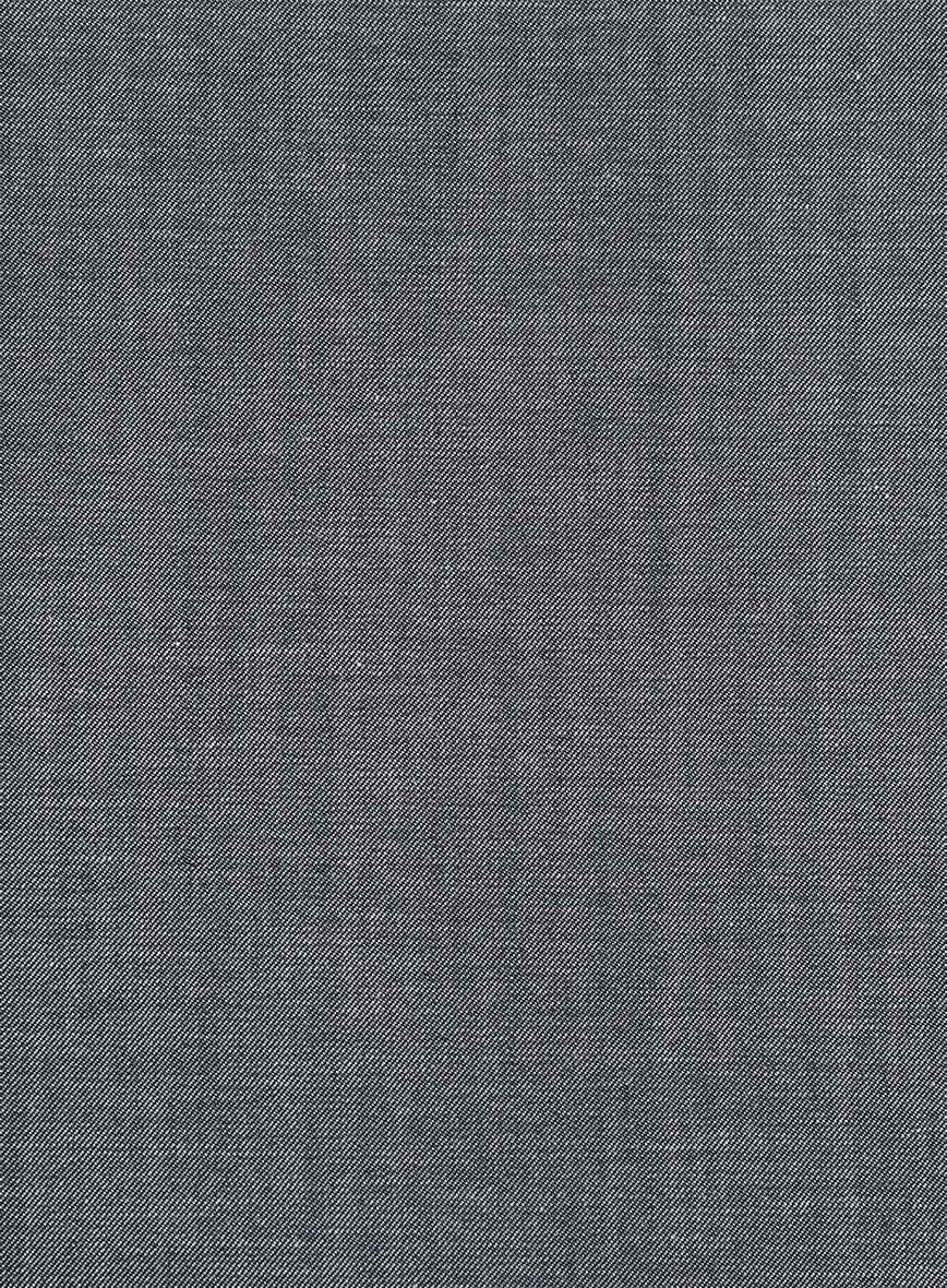 Italian Cotton Lycra Denim Gray Blue Pants - Image 2