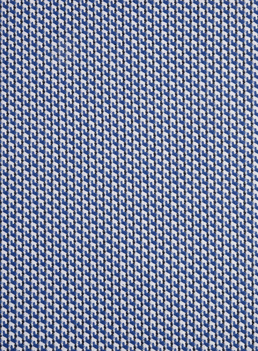 Italian Cotton Stretch Blu Mistrale Jacket - Image 3