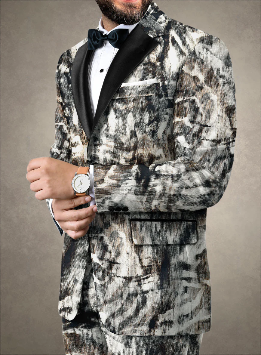 Italian Cotton Stretch Filippo Tuxedo Suit - Image 2