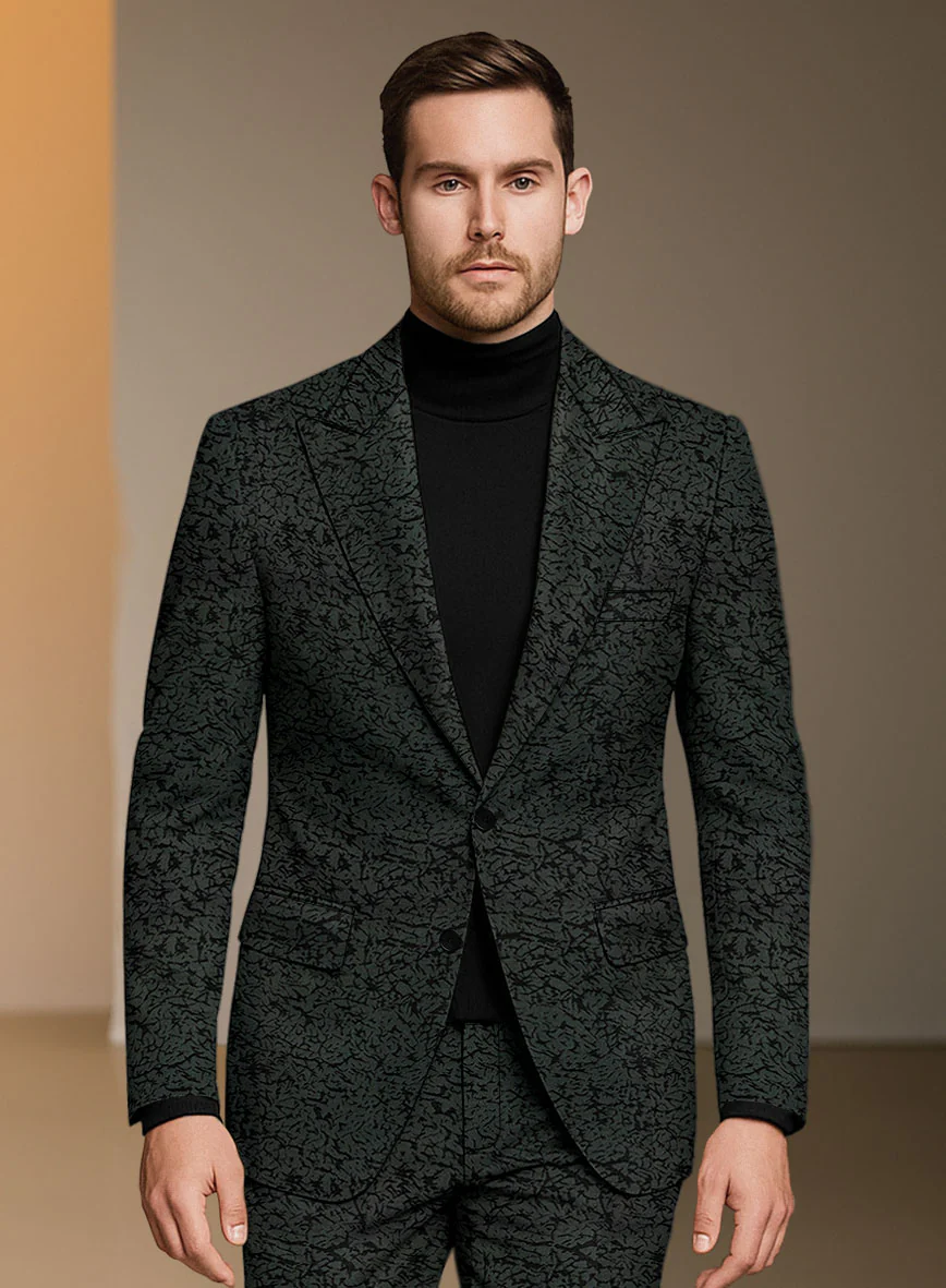 Italian Cotton Stretch Onyx Vortex Jacket - Image 2
