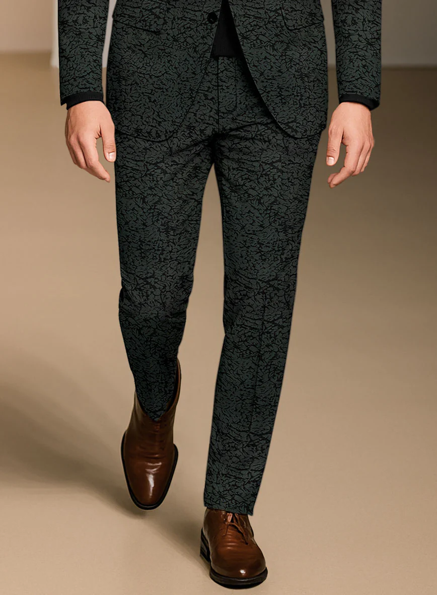 Italian Cotton Stretch Onyx Vortex Pants