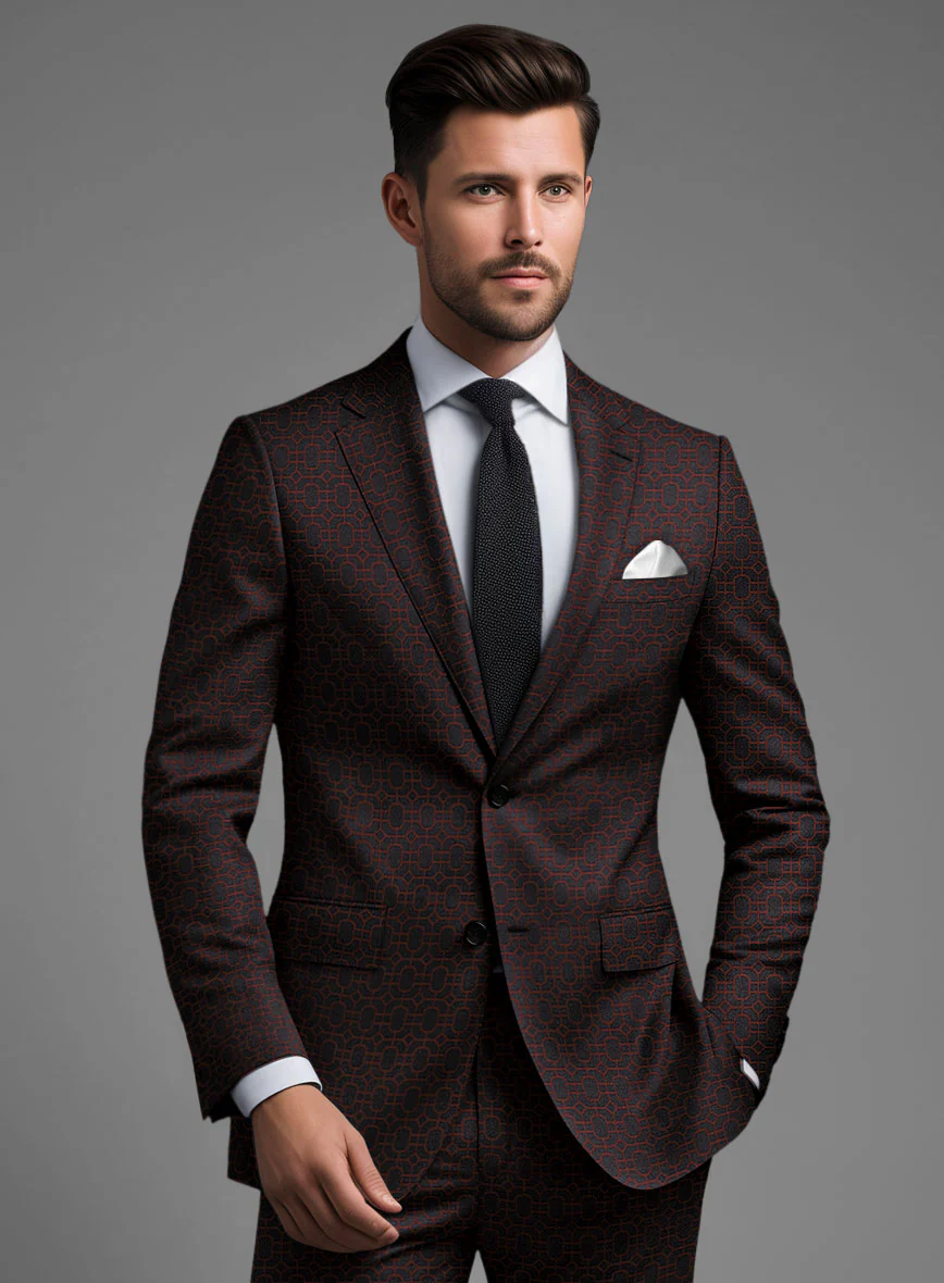 Italian Silk Lycra Cosimo Suit - Image 4