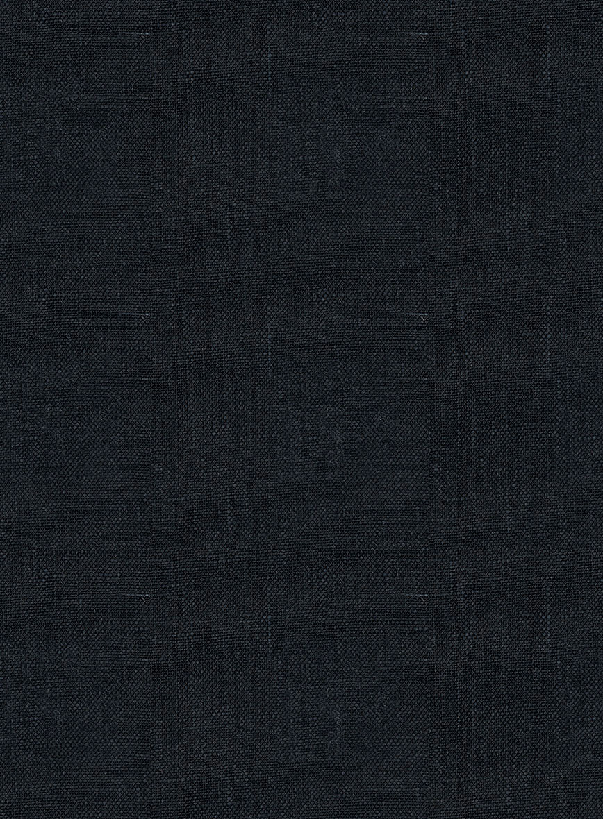 Italian Dark Blue Linen Jacket - Image 2