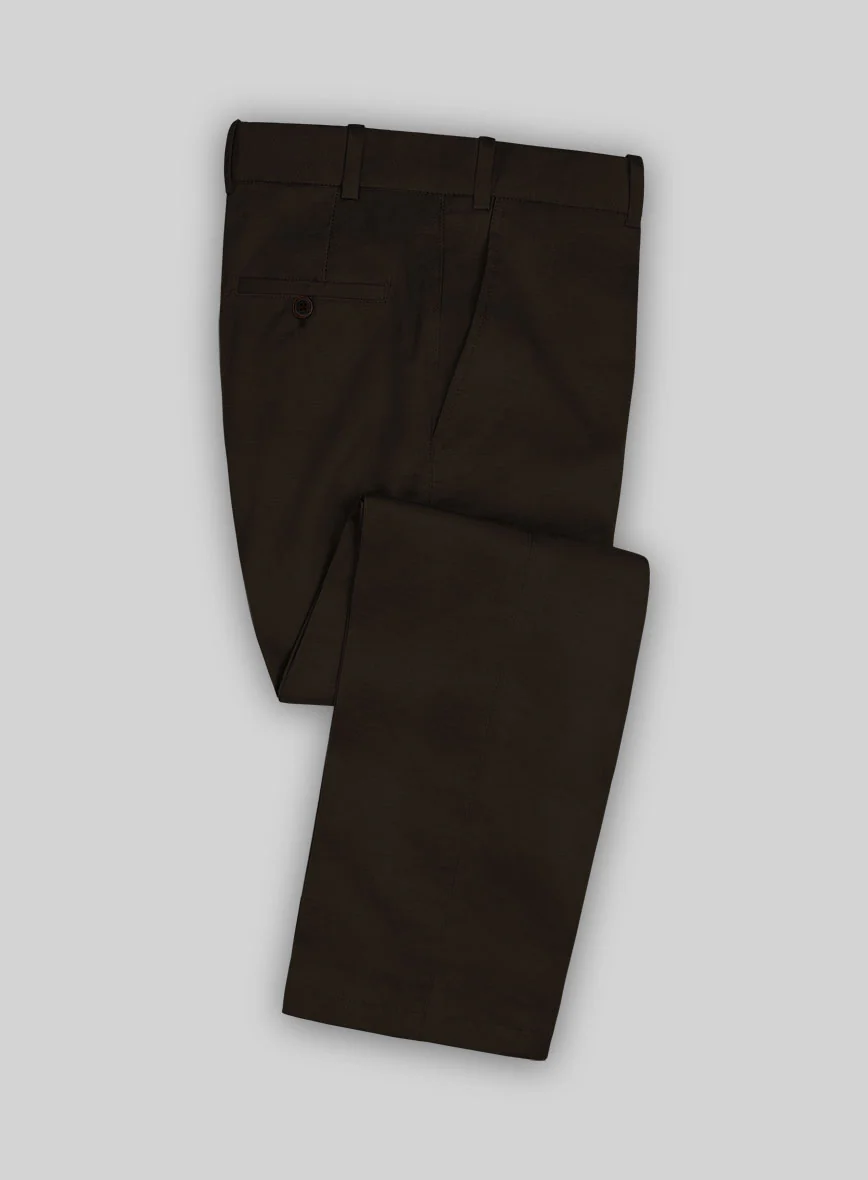 Italian Dark Brown Cotton Stretch Suit - Image 3