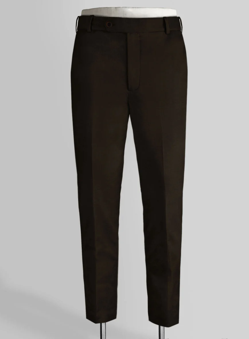 Italian Dark Brown Cotton Stretch Suit - Image 4