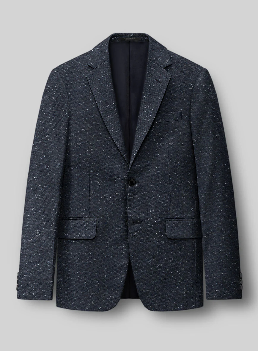 Italian Donegal Blue Wool Jacket