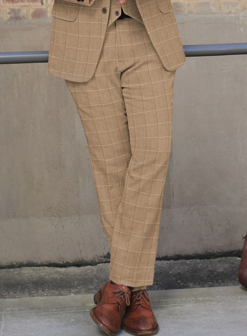 Italian Duami Checks Tweed Pants - Image 2