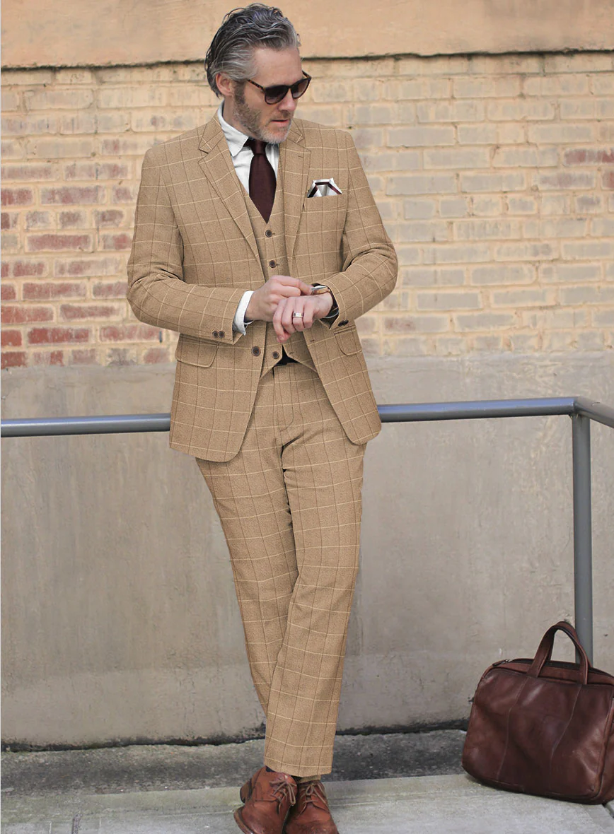 Italian Duami Checks Tweed Suit - Image 2