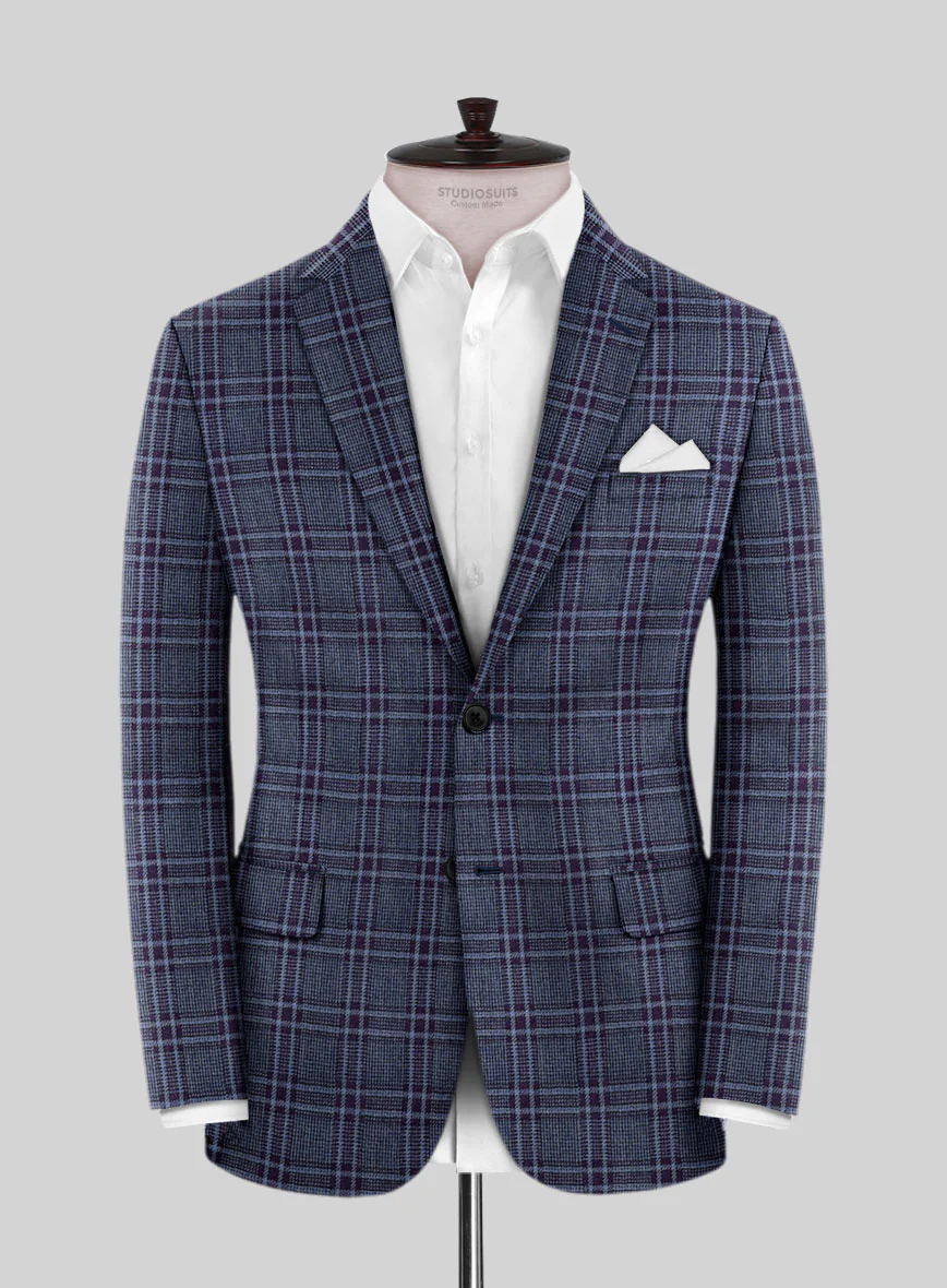 Italian Essai Checks Wool Jacket