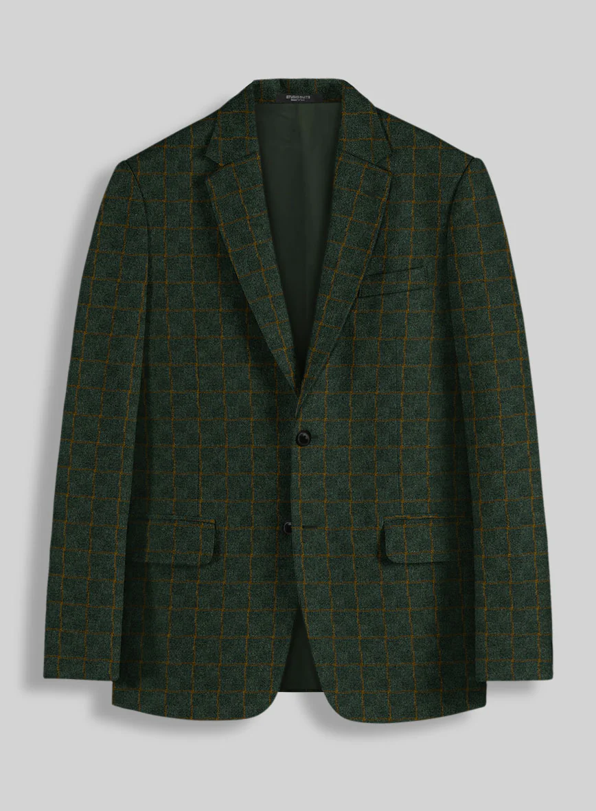 Italian Forestline Check Tweed Jacket