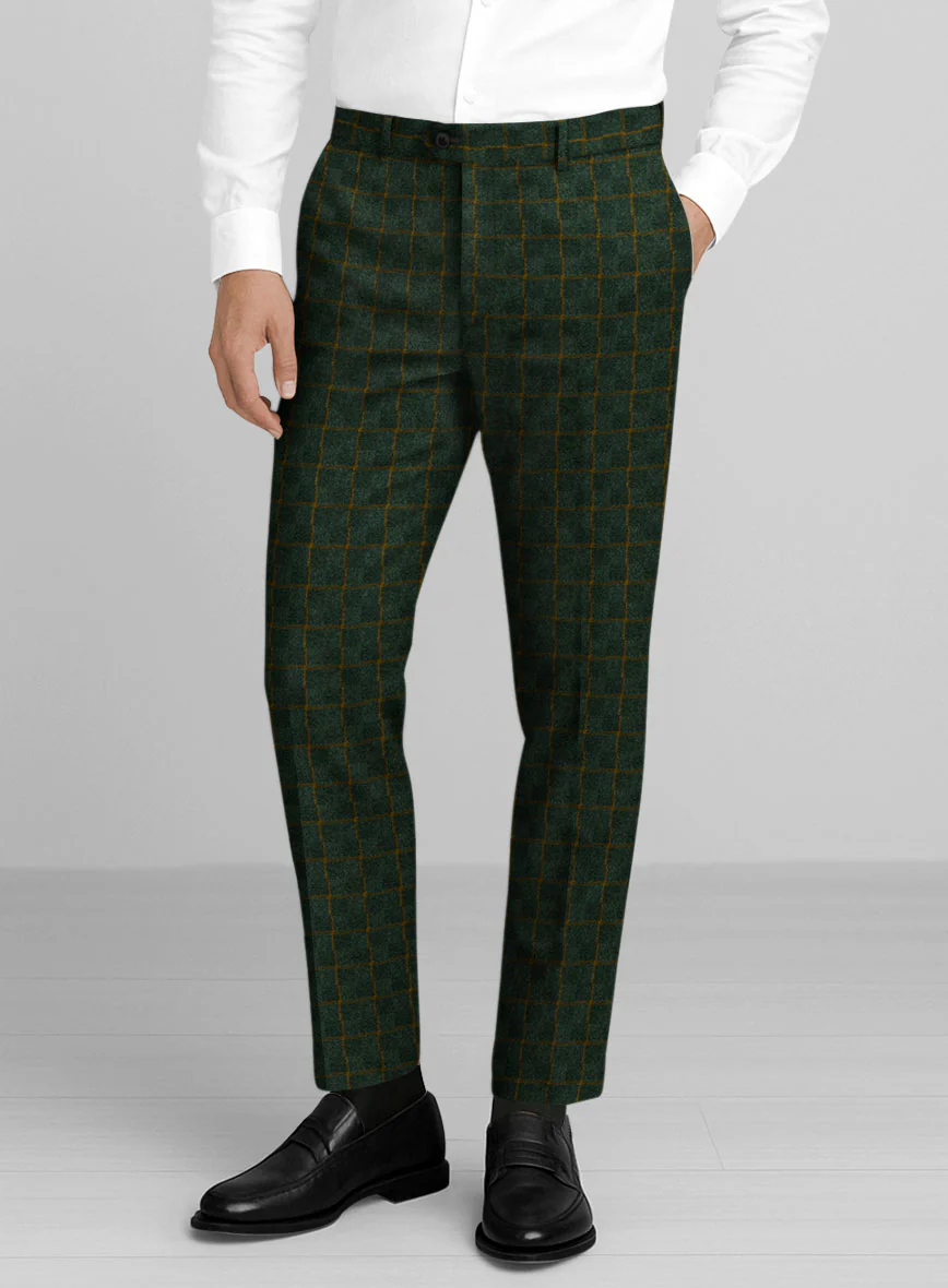 Italian Forestline Check Tweed Pants