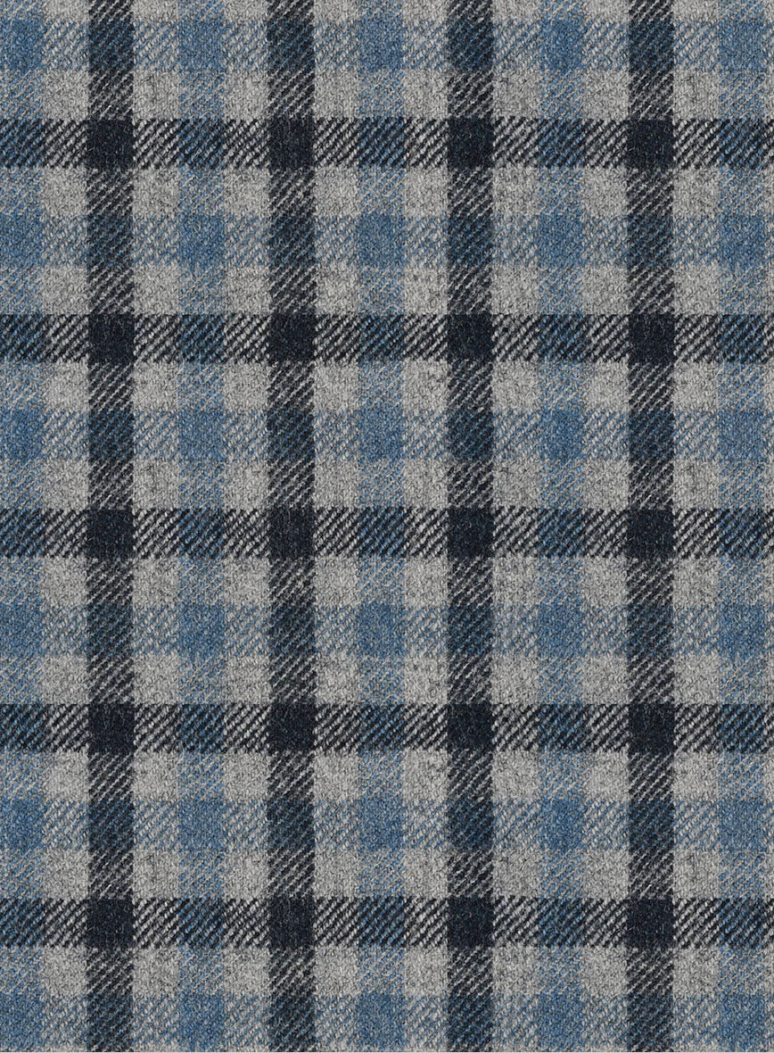 Italian Frostblue Check Tweed Pants - Image 3