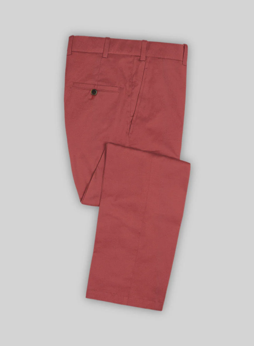 Italian Gimson Red Cotton Stretch Suit - Image 4
