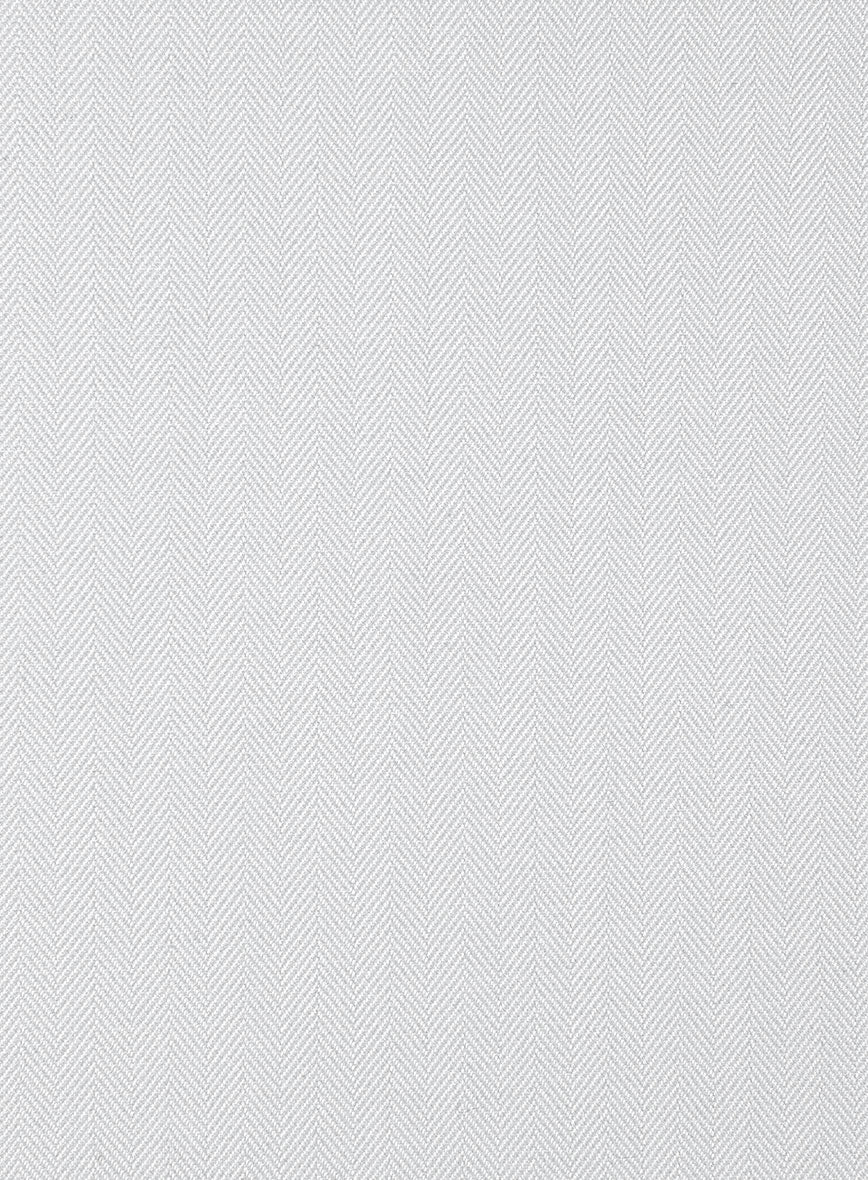 Italian Gray Herringbone Cotton Suit - Image 7