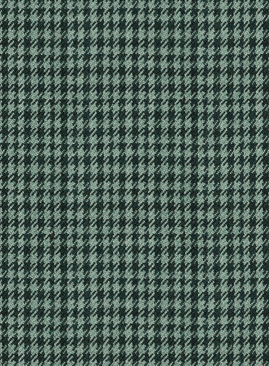 Italian Green Houndstooth Tweed Jacket - Image 4