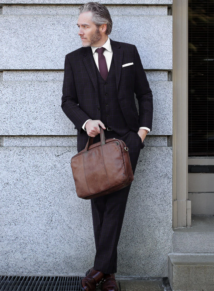 Italian Heliar Midnight Blue Wool Suit - Image 2