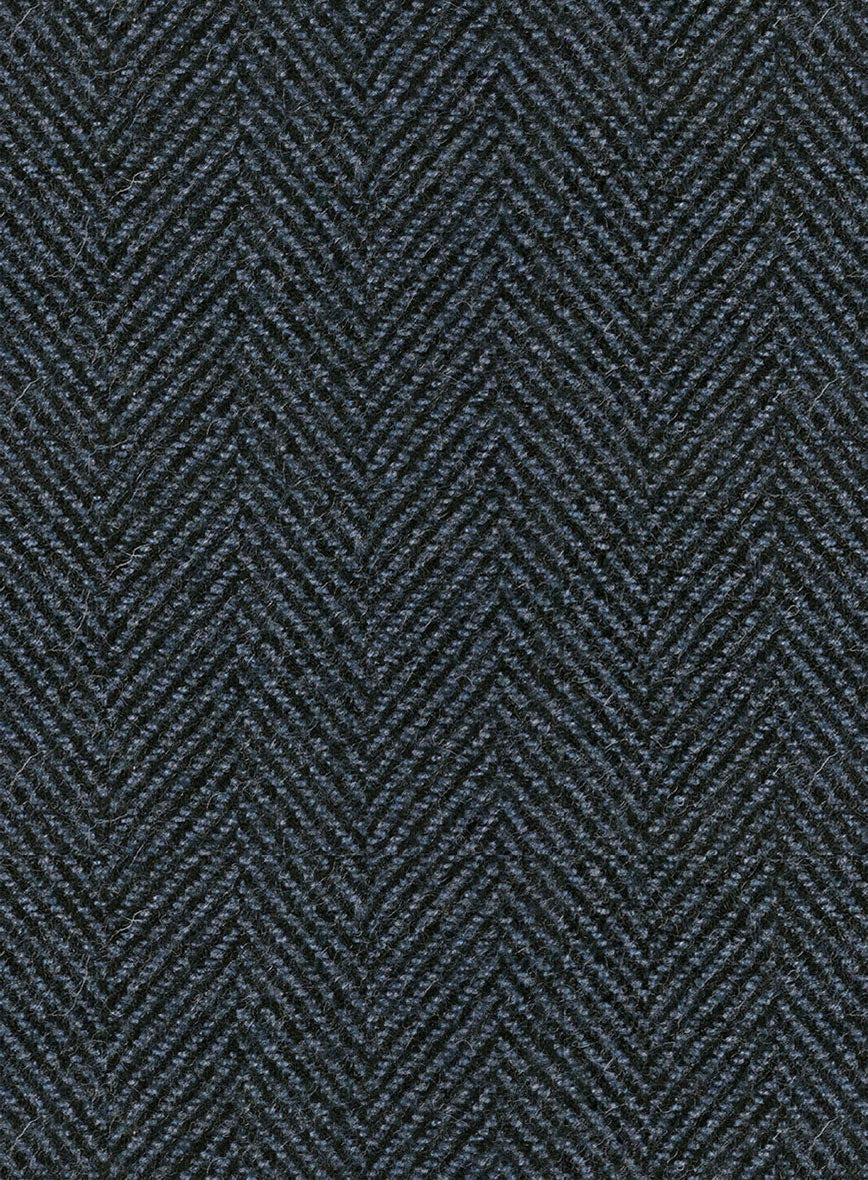 Italian Highlander Blue Herringbone Tweed Suit - Image 8