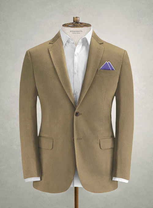 Italian Hunter Khaki Cotton Stretch Suit - Image 2