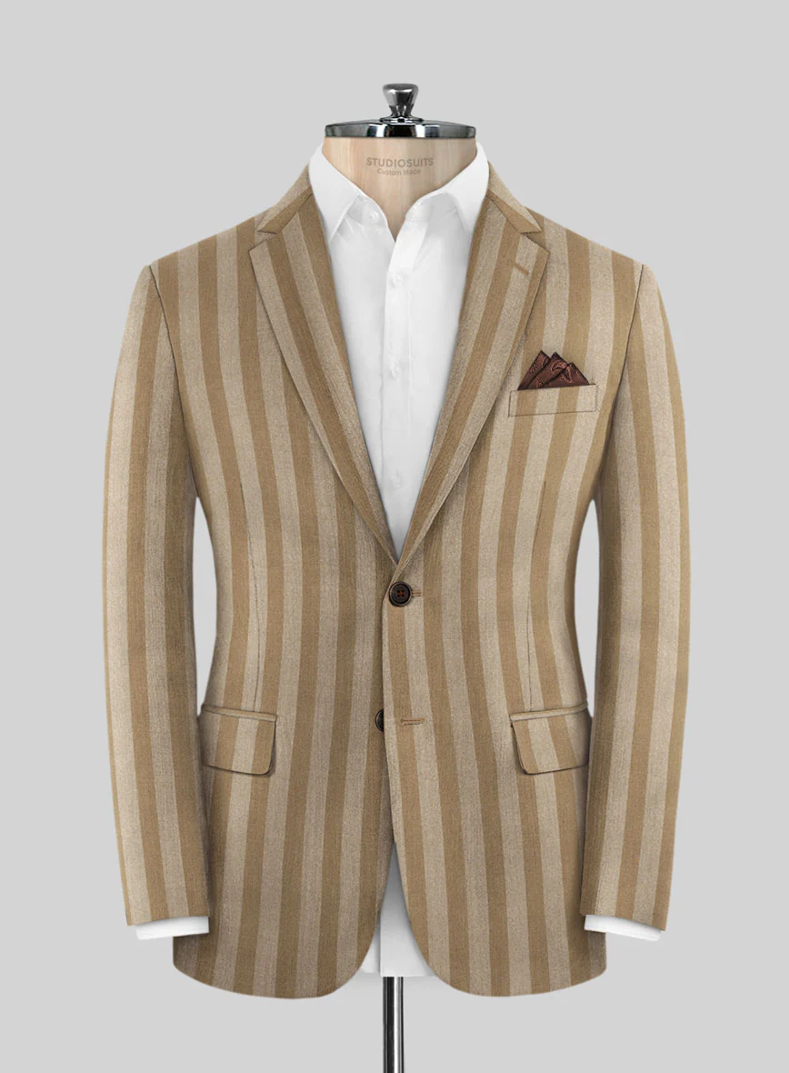 Italian Ildefo Brown Wool Jacket