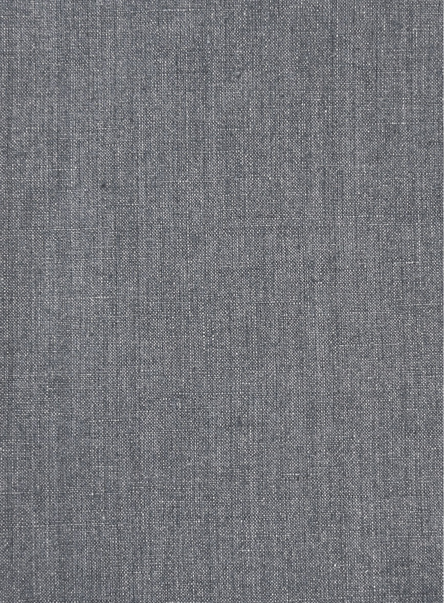 Italian Khyber Gray Blue Linen Suit - Image 8