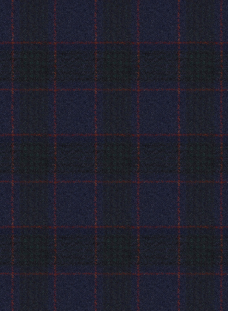 Italian Lark Indigo Blue Checks Flannel Jacket - Image 3