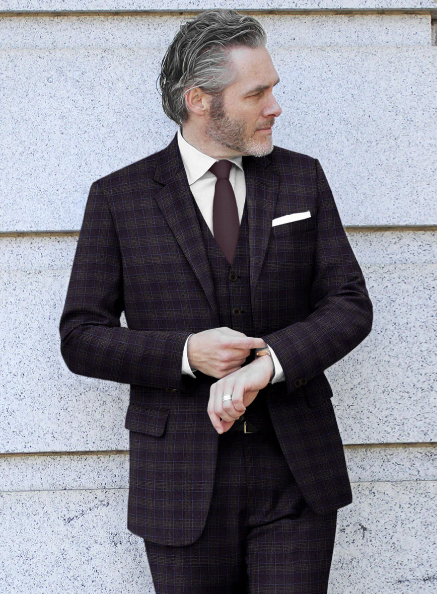 Italian Lark Purple Checks Flannel Jacket - Image 2