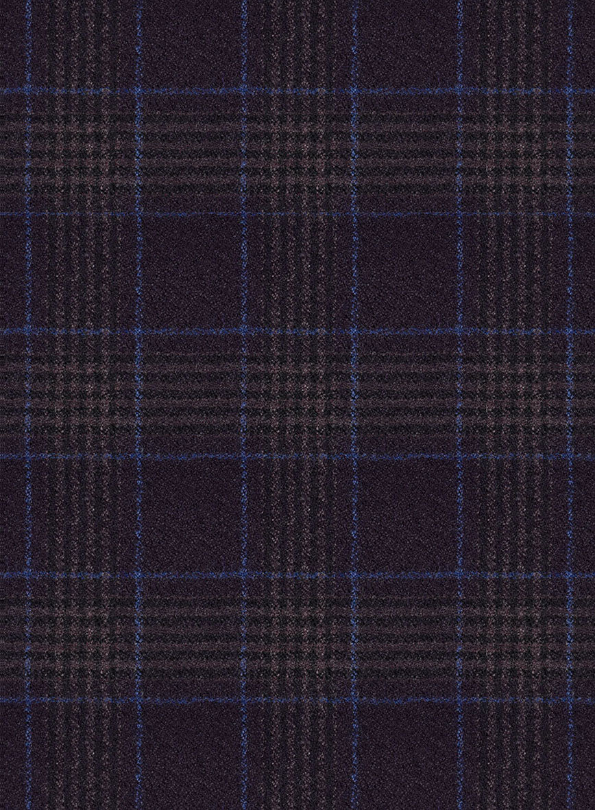 Italian Lark Purple Checks Flannel Jacket - Image 3