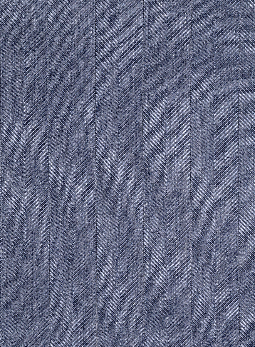 Italian Linen Azurio Herringbone Suit - Image 6