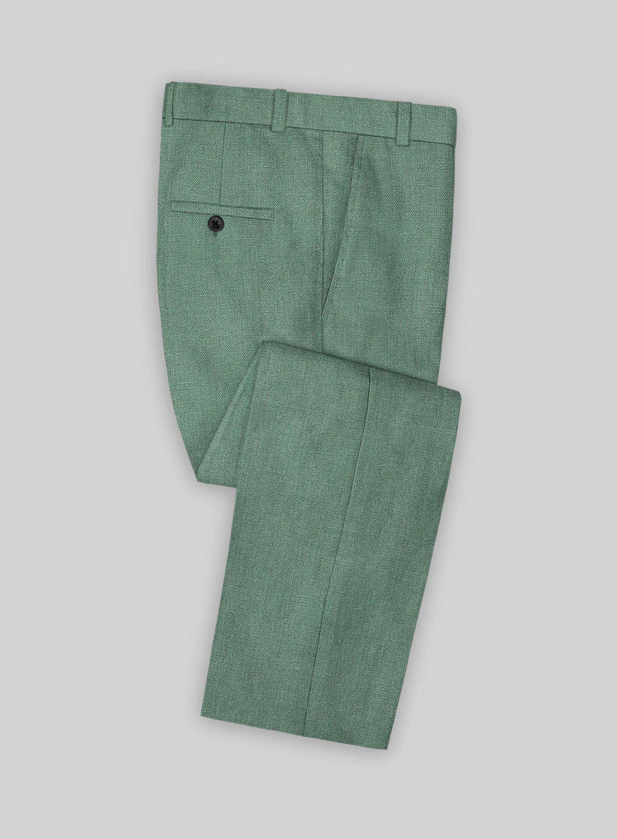 Italian Linen Brandy Green Pants