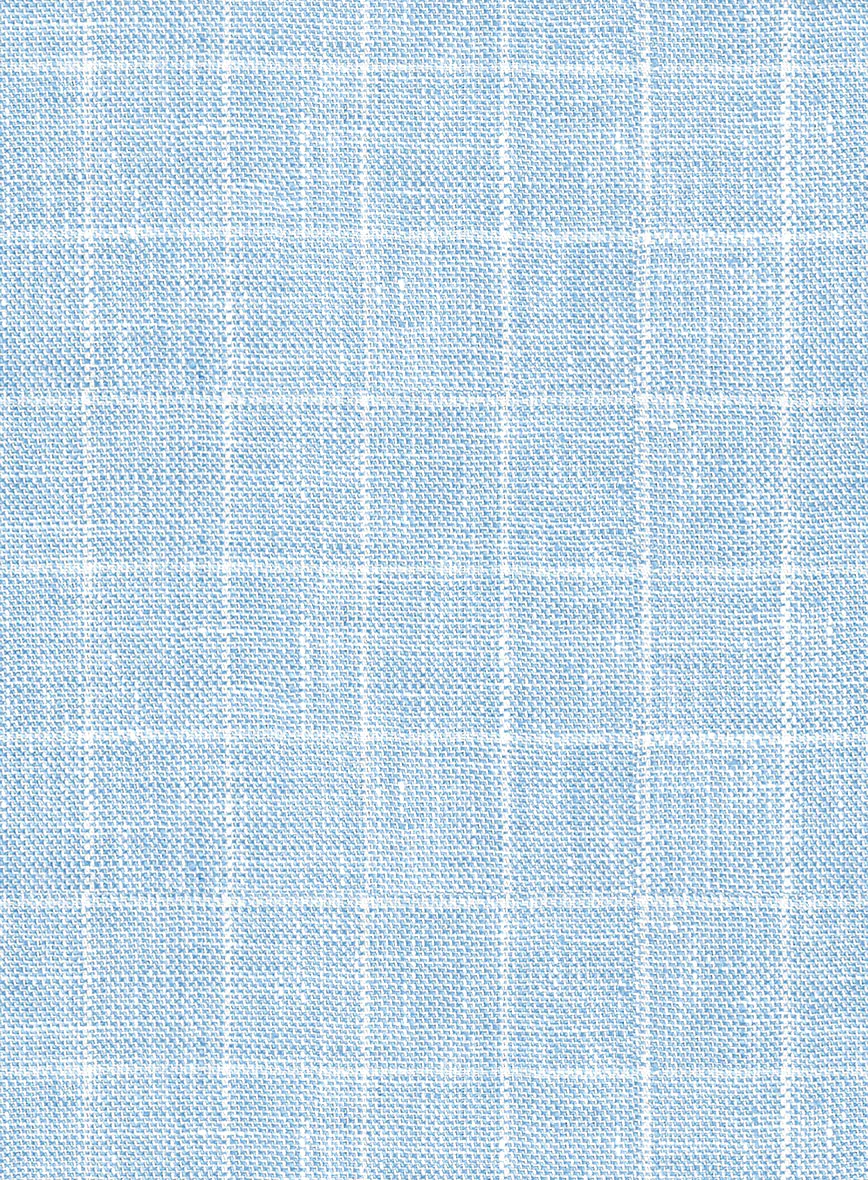 Italian Linen Lusso Blue Pants - Image 3