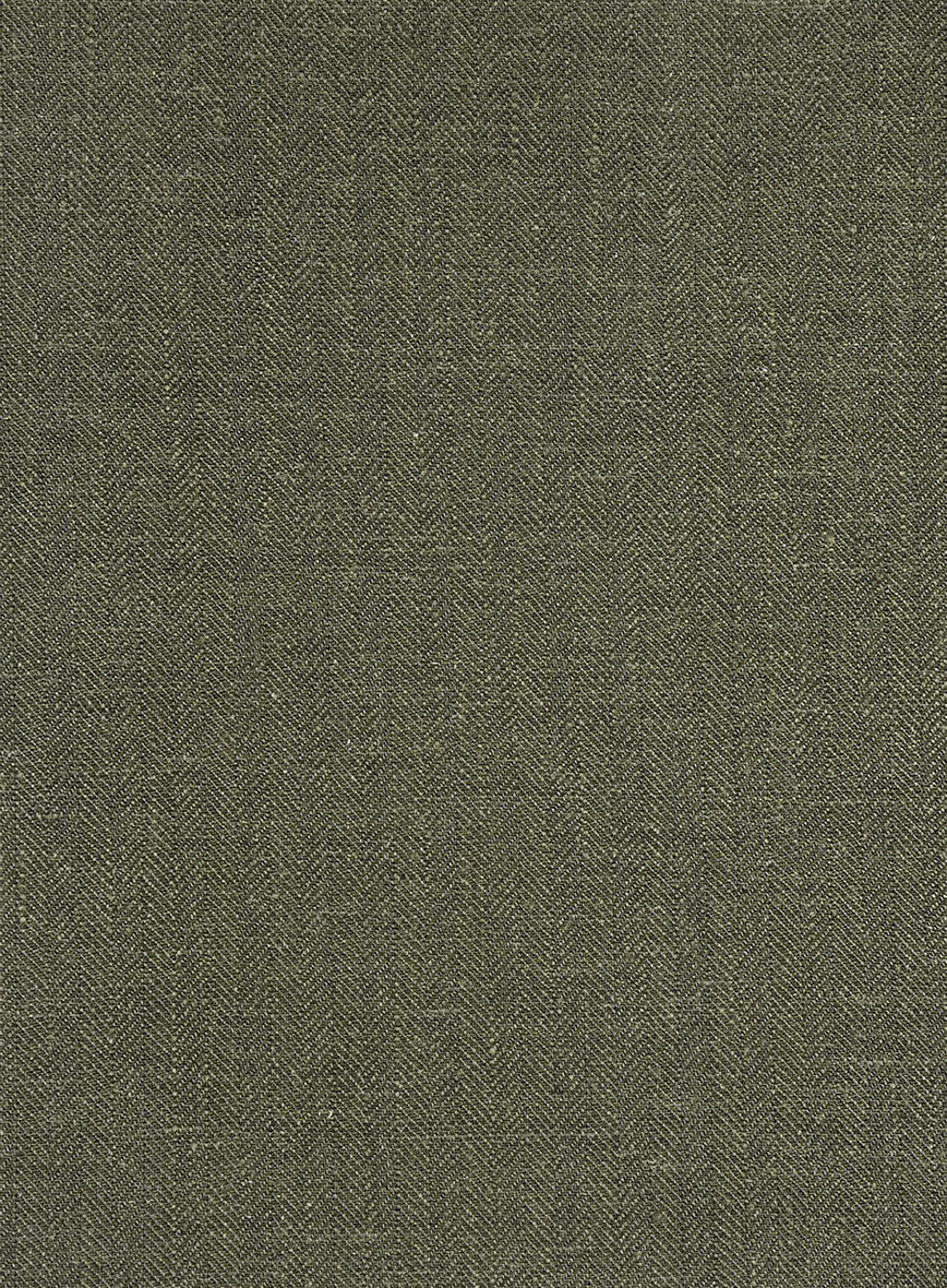 Italian Linen Olivano Herringbone Jacket - Image 3