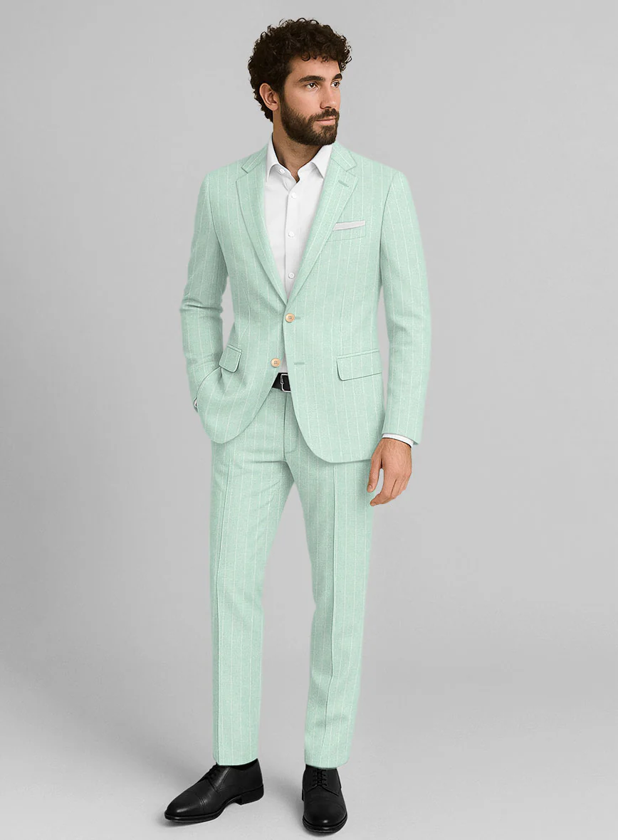 Italian Linen Pistano Stripe Suit